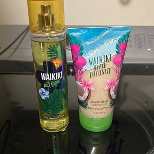 Bath&Body Works Waikiki Beach Coconut Sand Body Scrub and Body Spray